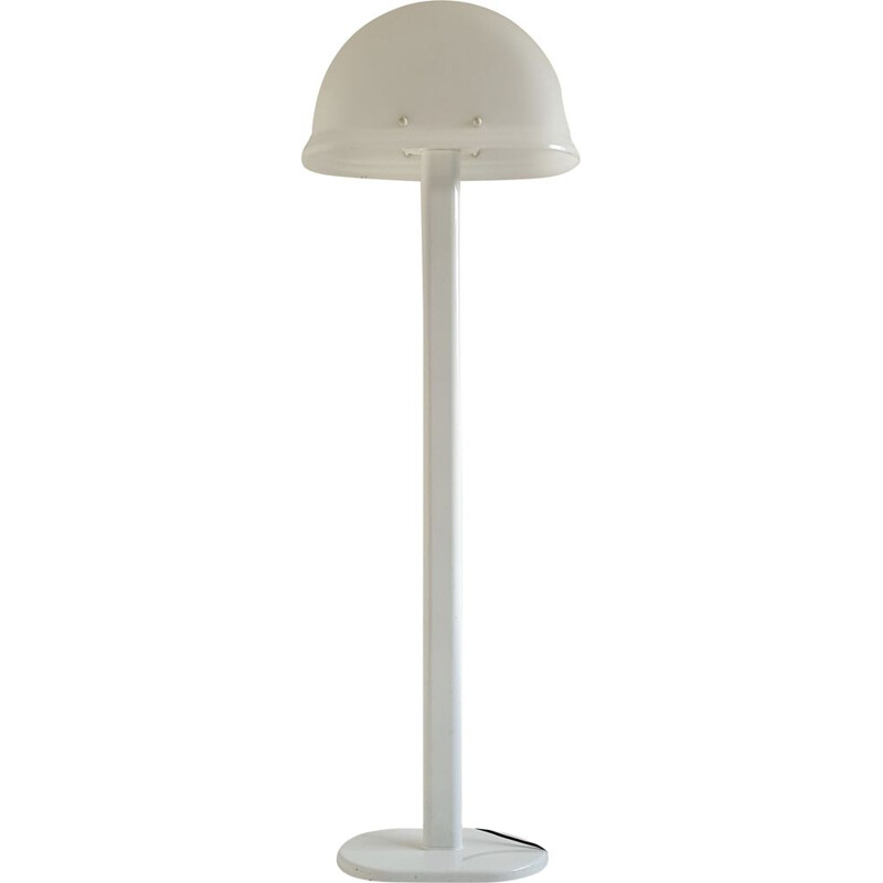 Lampadaire vintage White Lucite and Metal de Rodolfo Bonetto pour Guzzini, Italie, 1970