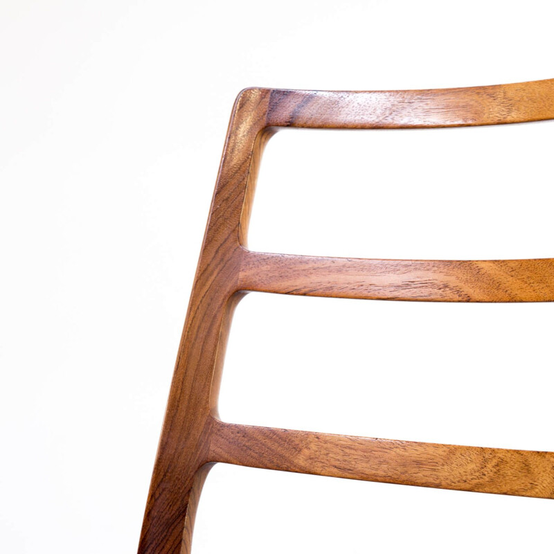 Chair model 82  teak and black Moller created 1970s