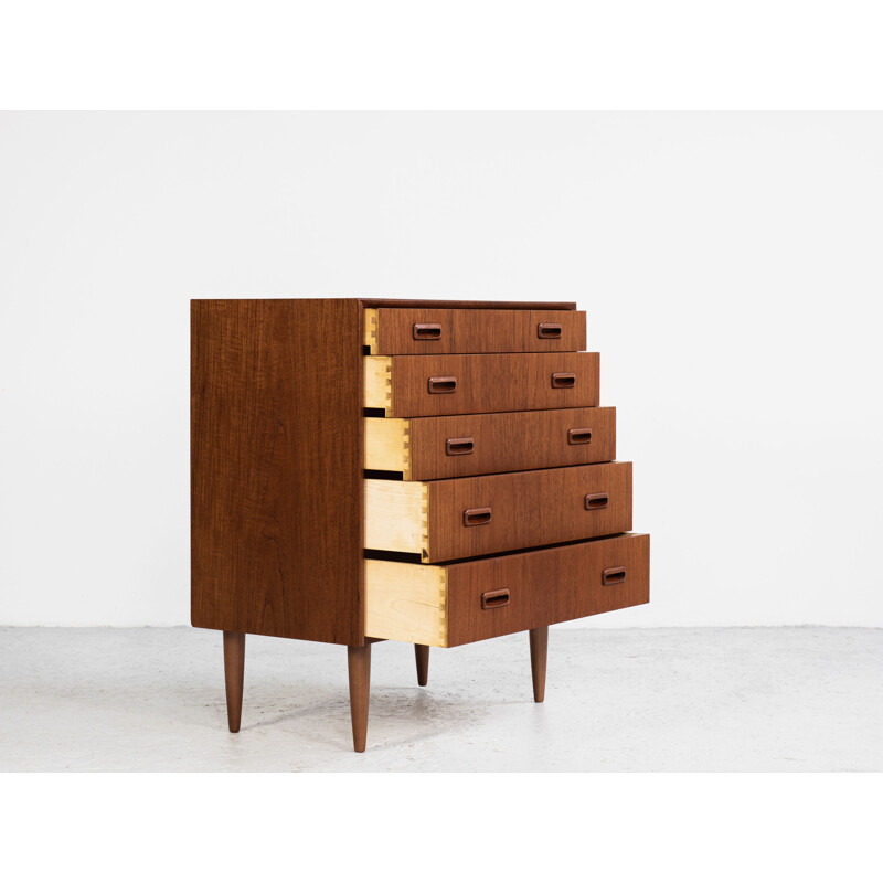 Chest of 5 drawers Midcentury in teak Danish 1960s