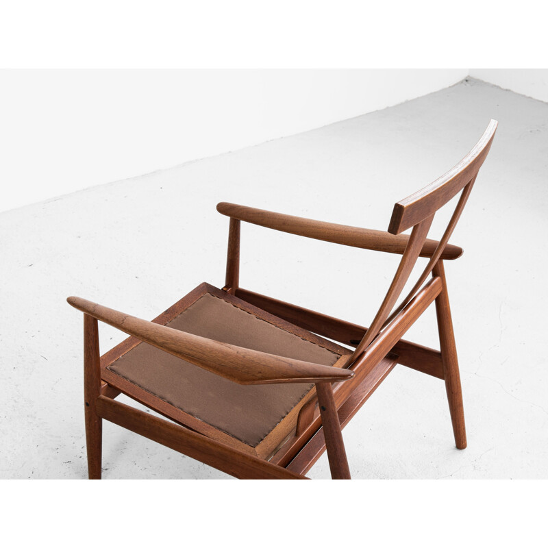 High back easy chair in teak by Arne Vodder for France and Søn 1960s