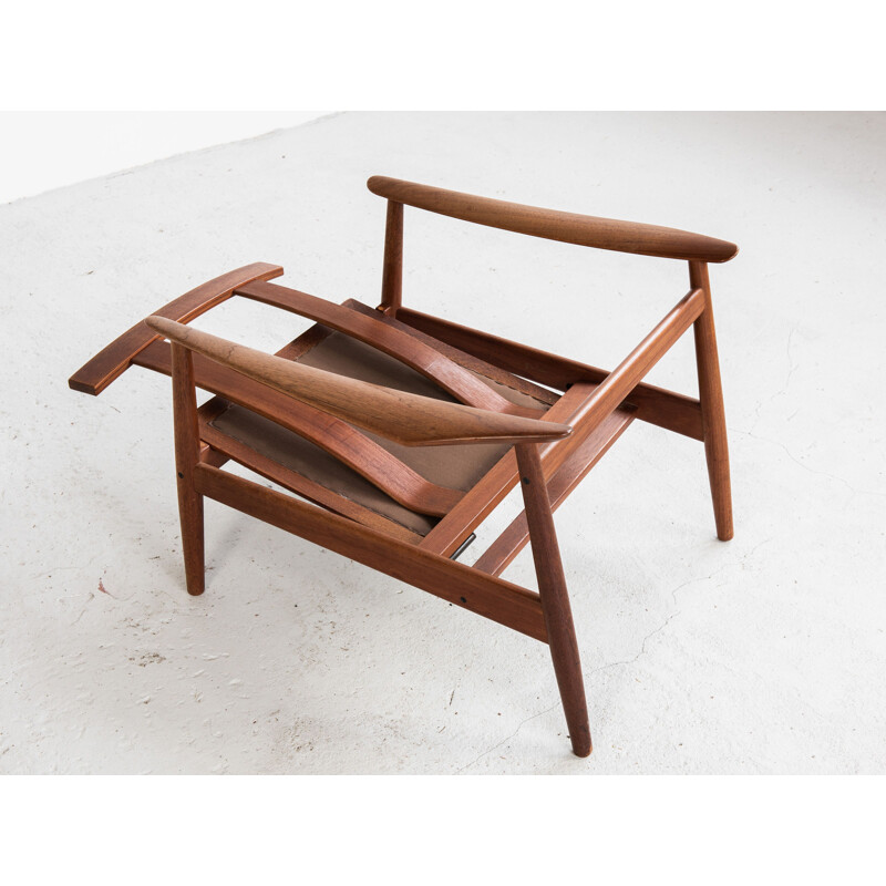 High back easy chair in teak by Arne Vodder for France and Søn 1960s