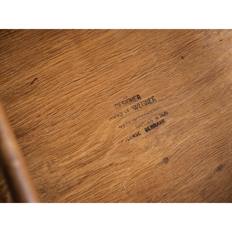 Dining set Midcentury in teak and oak by Hans Wegner Danish 1950s