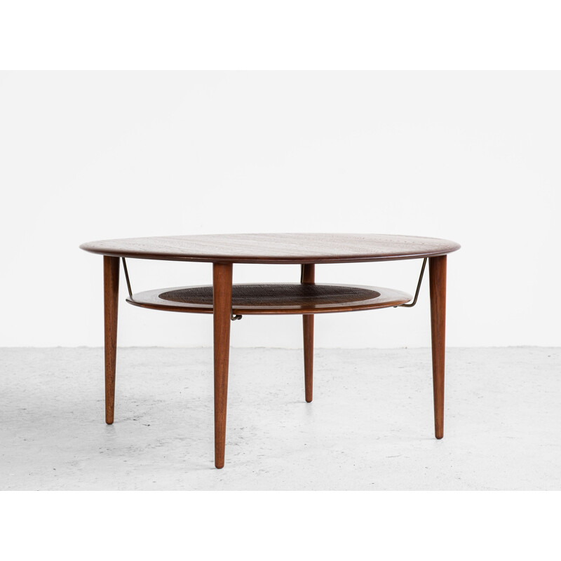 Round Coffee Table Midcentury in Teak by Hvidt and Mølgaard for France and Søn