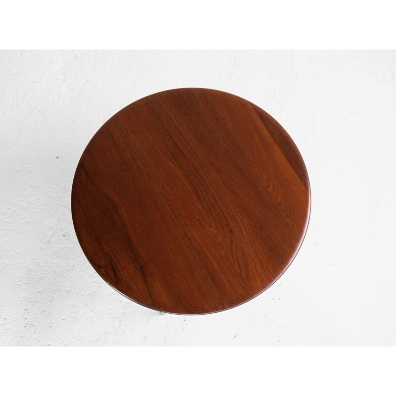 Round Coffee Table Midcentury in Teak by Hvidt and Mølgaard for France and Søn