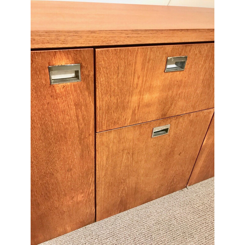 Teak sideboard Vintage by Gordon Bunshaft and De Coene for the Lambert bank c. 1960