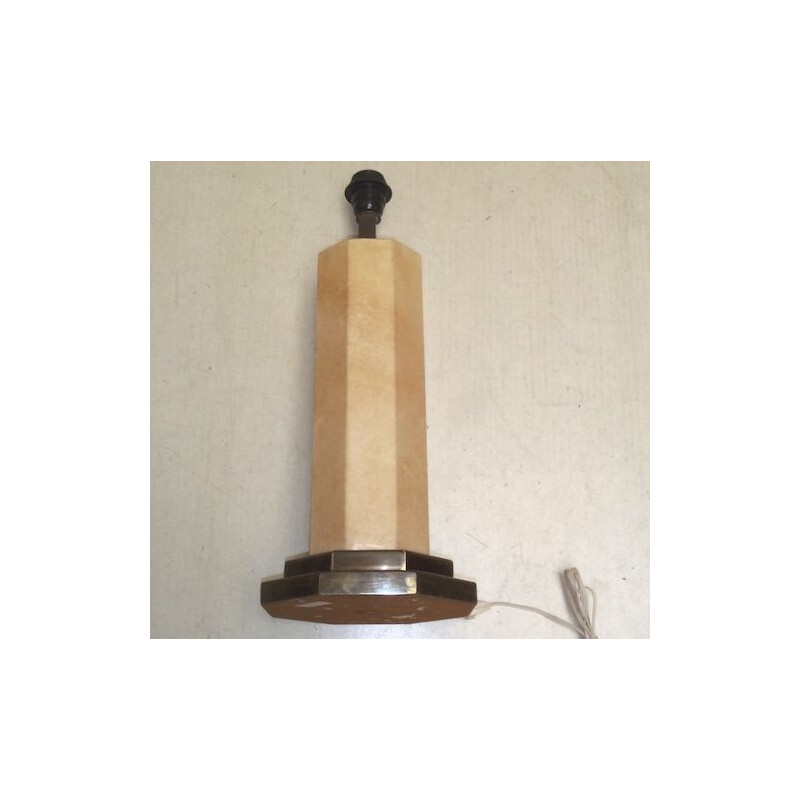 Vintage table lamp in parchment, Italy 1960