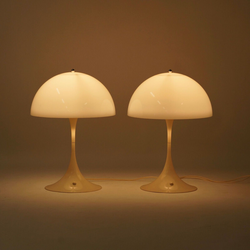 Paire de lampes de table vintage Panthella de Verner Panton pour Louis Poulsen, 1970