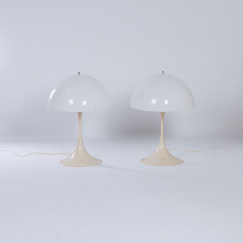 Paar vintage Panthella tafellampen van Verner Panton voor Louis Poulsen, 1970