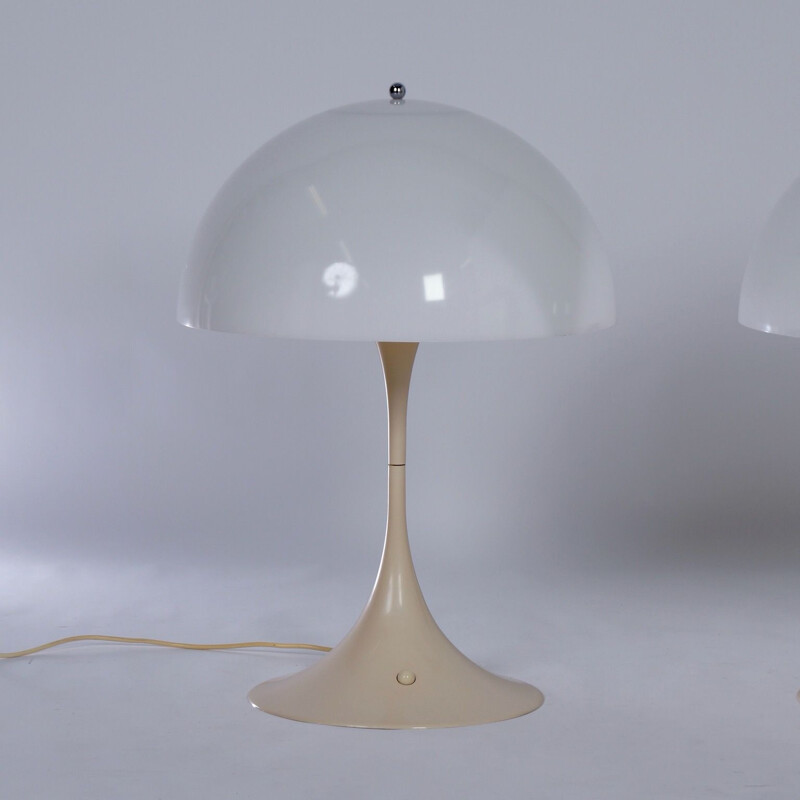 Coppia di lampade da tavolo vintage Panthella di Verner Panton per Louis Poulsen, 1970