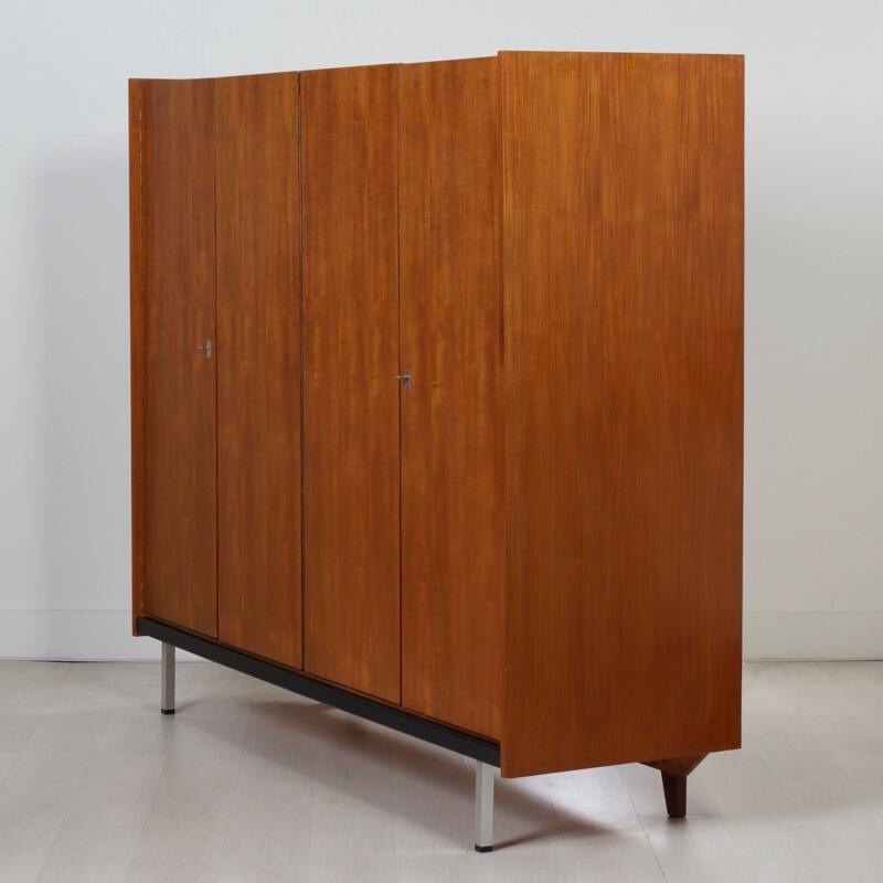 Teak Wardrobe Mid-Century  with Four Doors, 1960s