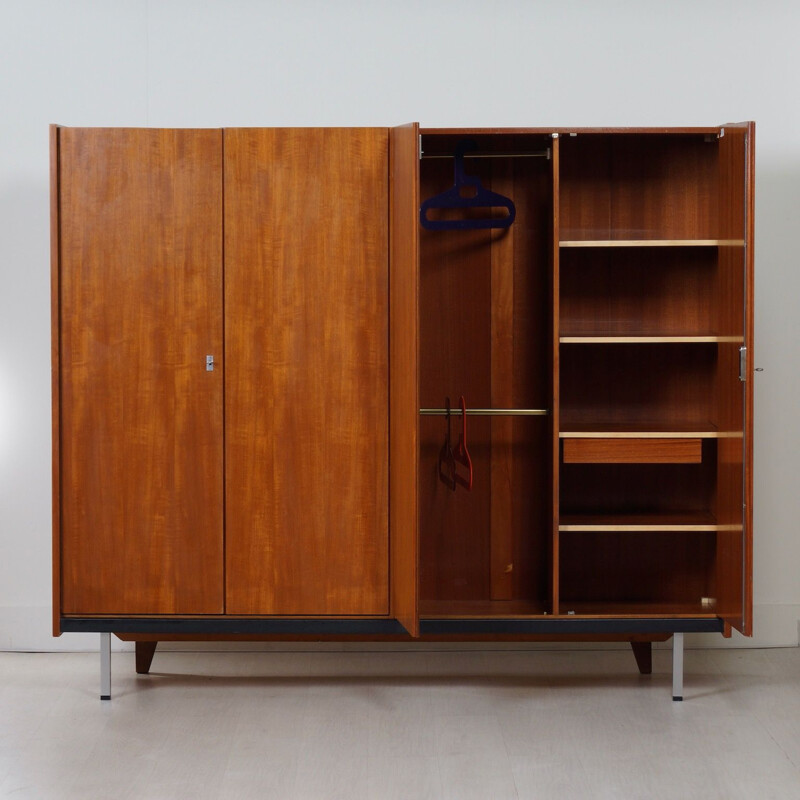 Teak Wardrobe Mid-Century  with Four Doors, 1960s