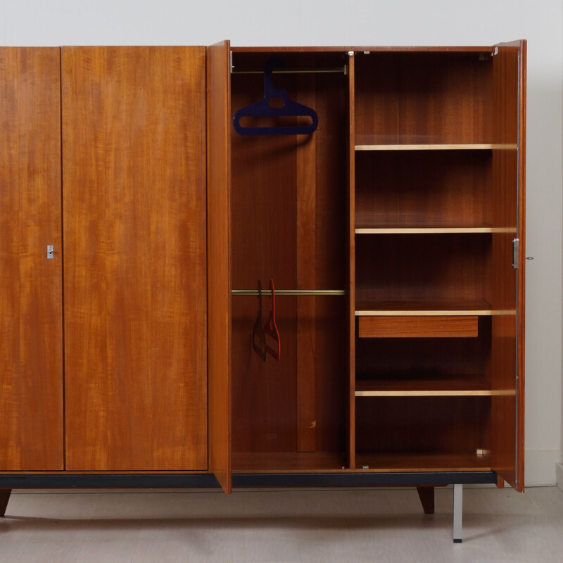 Teak Wardrobe Mid-Century  with Four Doors, 1960s