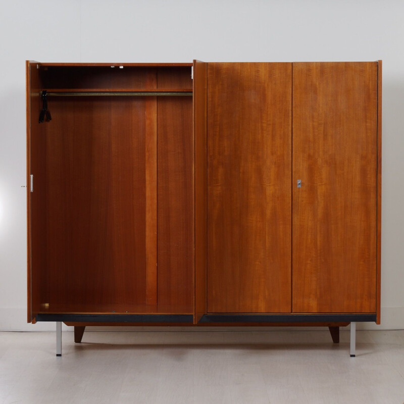 Teak Wardrobe Mid-Century  with Four Doors, 1960s