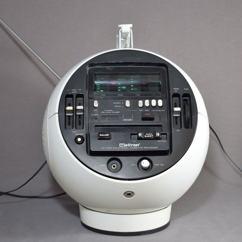 Radio vintage con 2 altavoces Weltron 'Space Ball' 2004