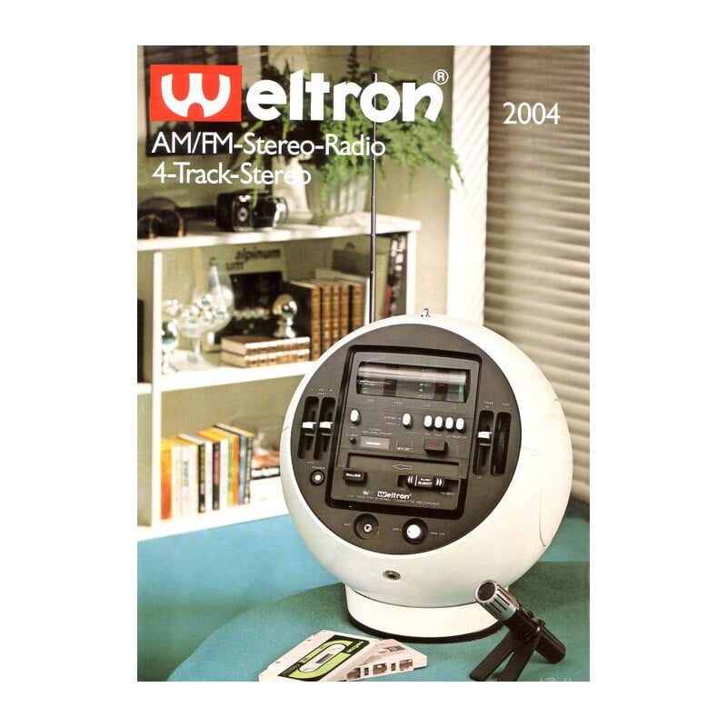 Radio vintage con 2 altavoces Weltron 'Space Ball' 2004