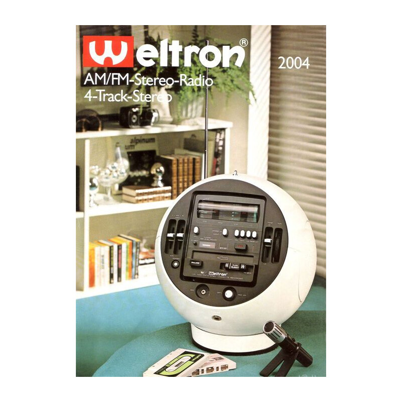 Vintage-Radio mit 2 Weltron-Lautsprechern 'Space Ball' 2004