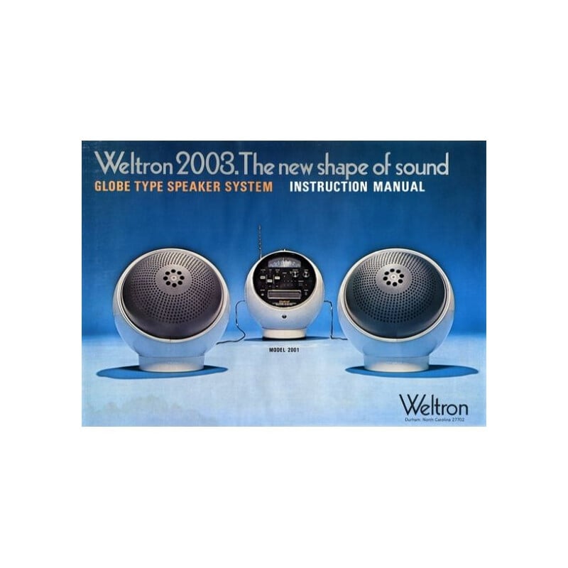 Radio d'epoca con 2 altoparlanti Weltron 'Space Ball' 2004