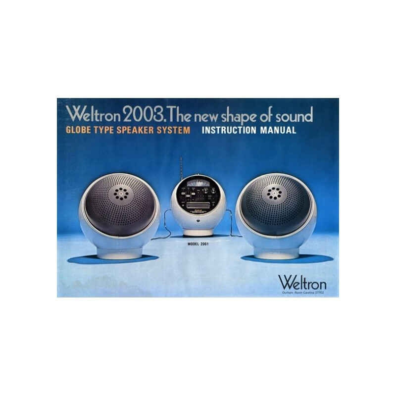 Radio Vintage with 2 Weltron 'Space Ball' 2004 speakers