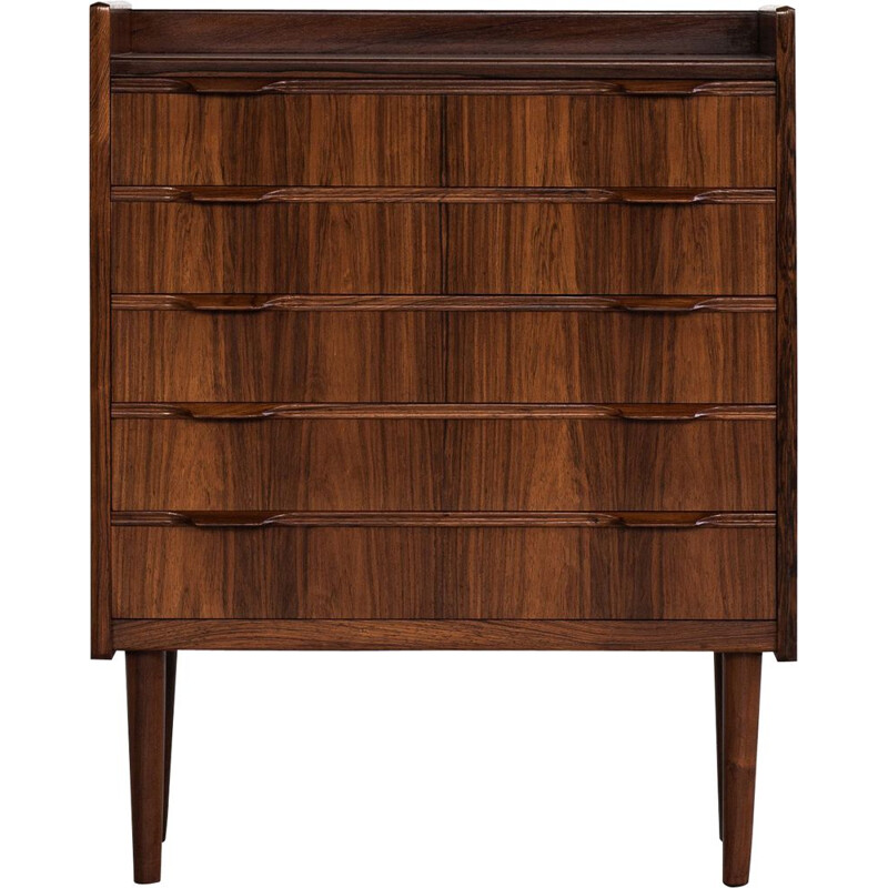 Small chest of 5 drawers Midcentury  in rosewood Danish 1960s