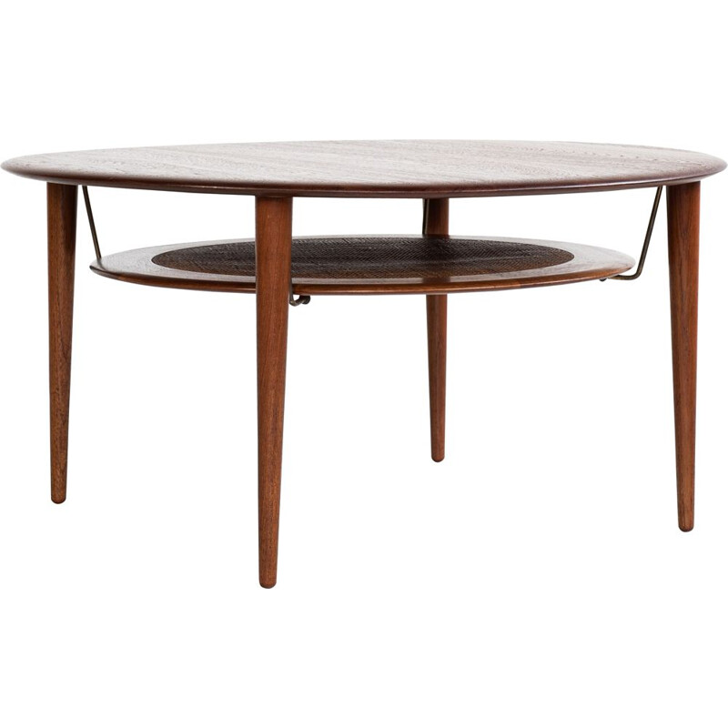 Round Coffee Table Midcentury in Teak by Hvidt and Mølgaard for France and Søn
