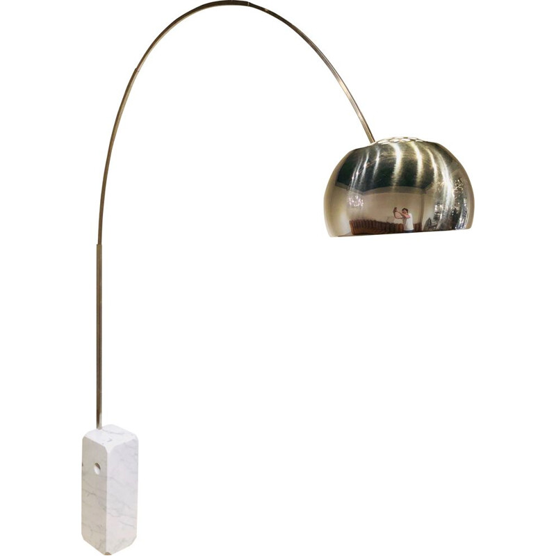 Lampadaire vintage Arco, des designers Achille et Pier Giacomo Castiglioni pour Flos