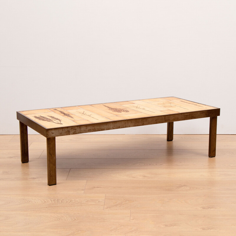 Coffee Table with Ceramic Tiles by Roger Capron Garrigue