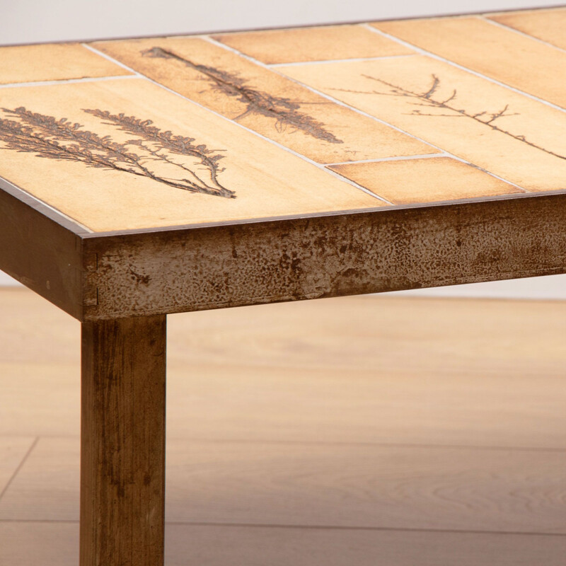 Coffee Table with Ceramic Tiles by Roger Capron Garrigue