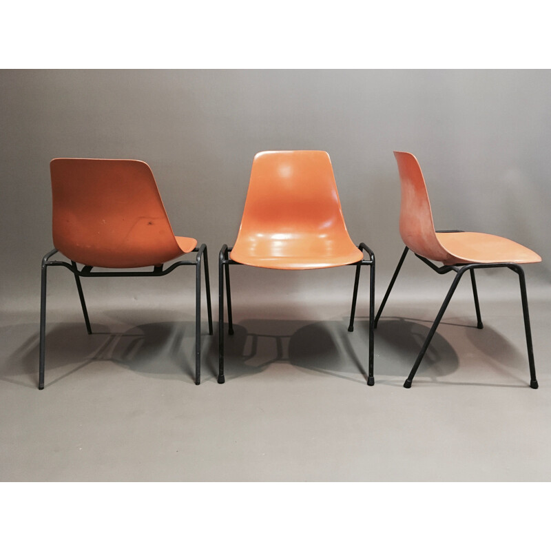 Ensemble de 6 chaises vintage Georg Leowald 1960