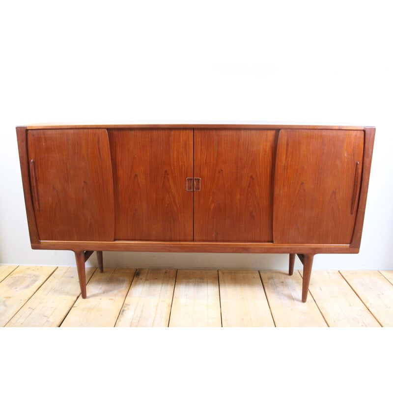 High Board mid century Danish with sliding doors and drawers