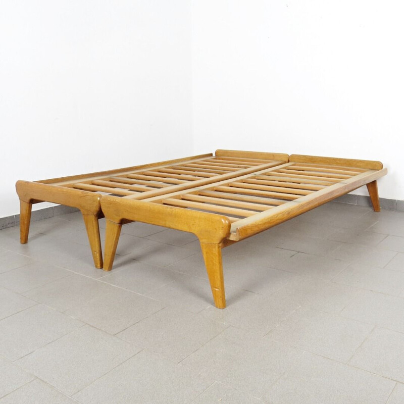 Vintage Bed by Uluv in Czechoslovakia 1960s