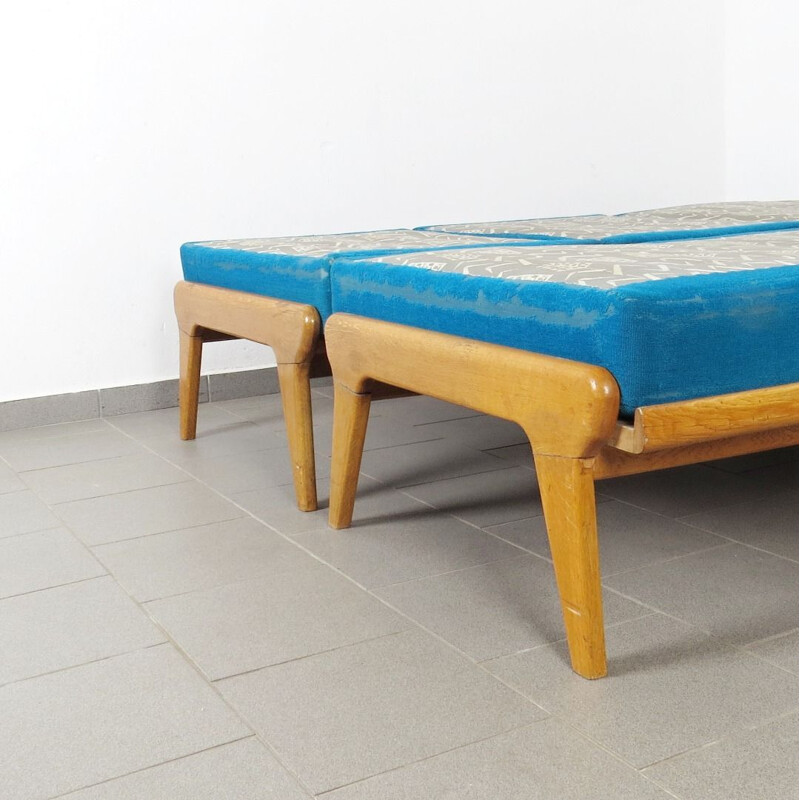 Vintage Bed by Uluv in Czechoslovakia 1960s