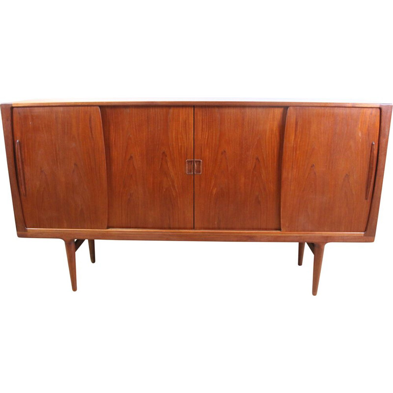 High Board mid century Danish with sliding doors and drawers