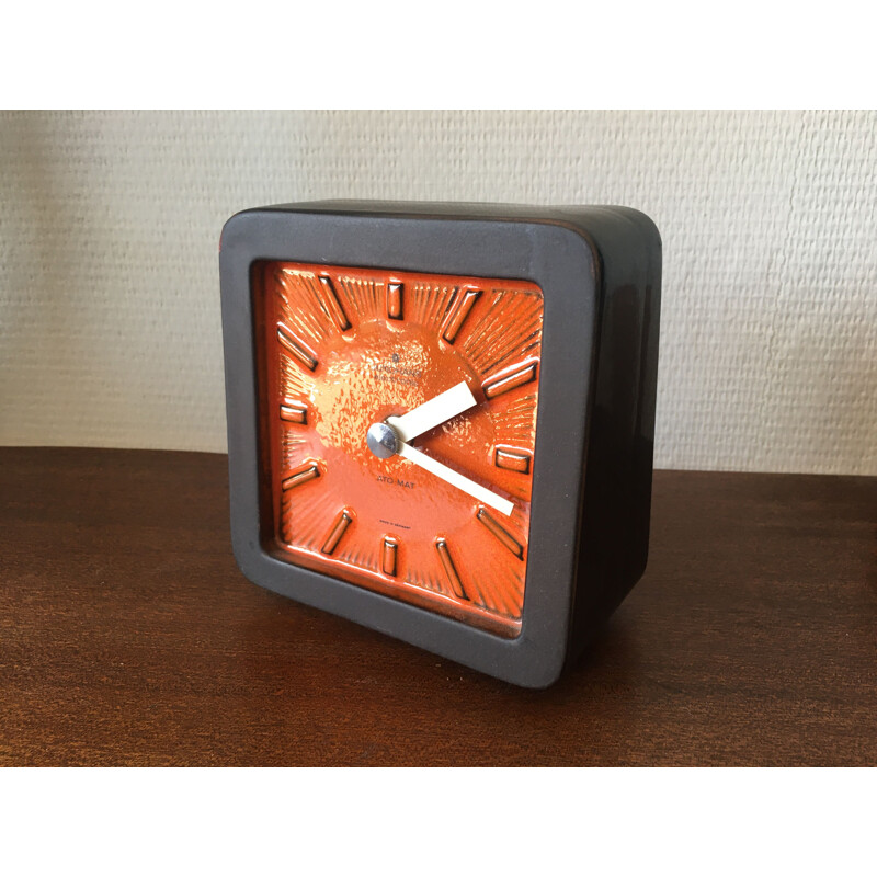 Horloge de table, vintage, Ato-Mat en céramique par Junghans