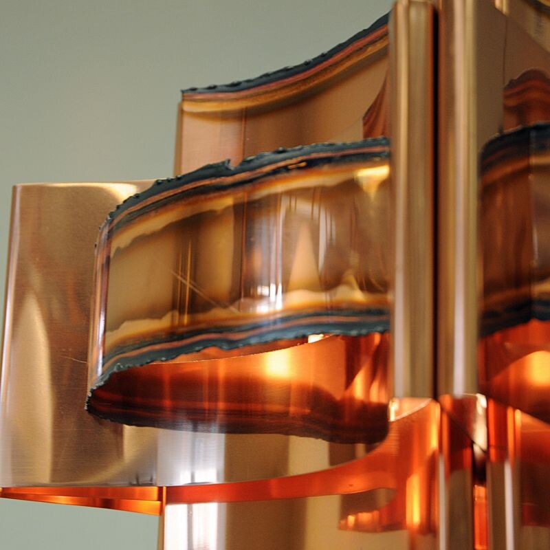 Ceiling lamp mid century  Copper by Holm Sørensen Danish 1960s