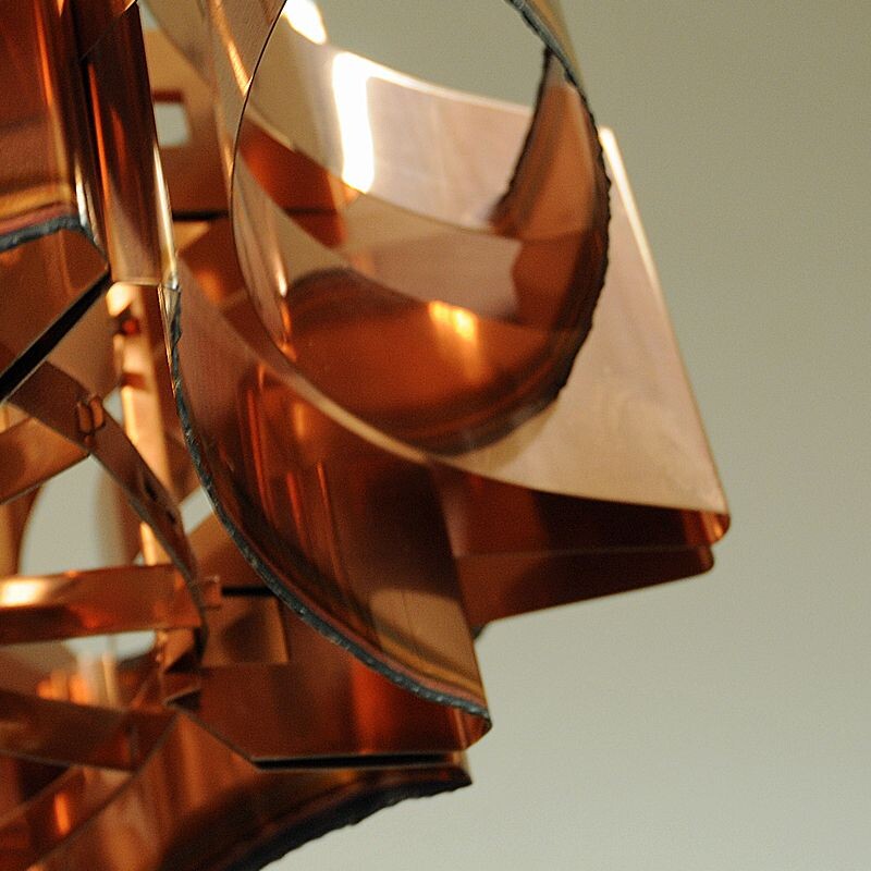 Ceiling lamp mid century  Copper by Holm Sørensen Danish 1960s