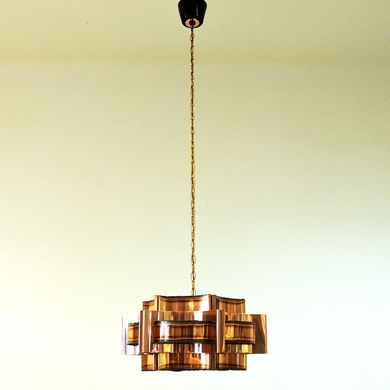 Ceiling lamp mid century  Copper by Holm Sørensen Danish 1960s