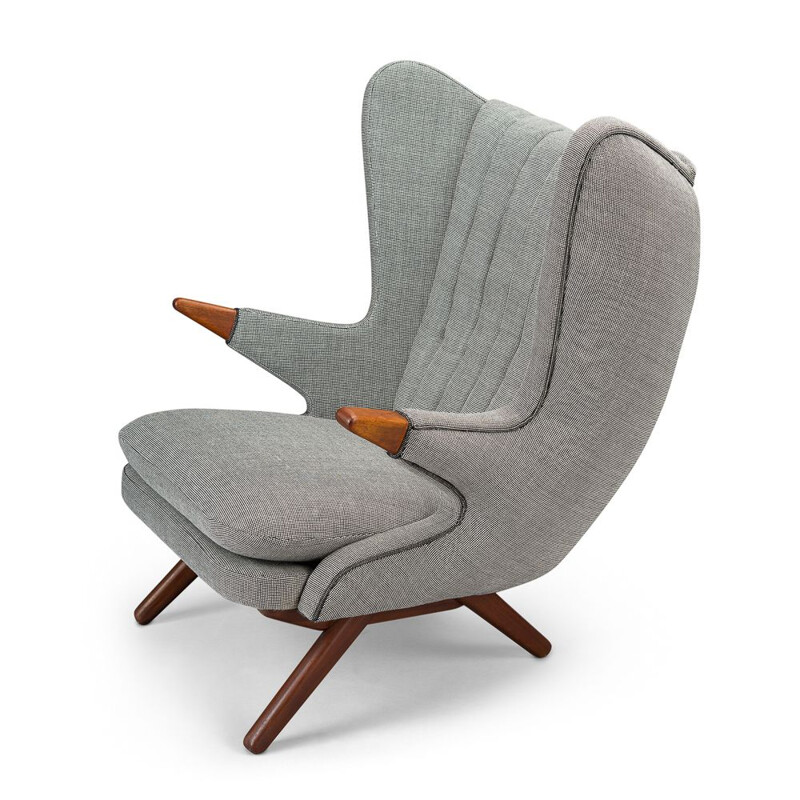 Fauteuil vintage modèle 91 Wing Back de Svend Skipper pour Skipper, Danemark, 1950