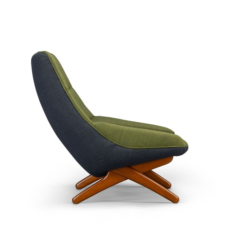 Vintage lounge stoel Model ML-91Gestoffeerd door Illum Wikkelsø, Denemarken 1960