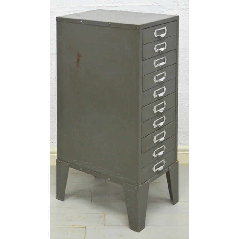 Vintage metal industrial cabinet - 1960s