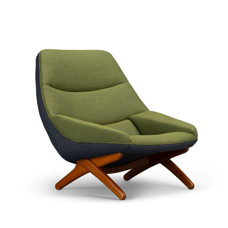 Cadeira Vintage Modelo ML-91Reupholsteredby Illum Wikkelsø, Dinamarca 1960