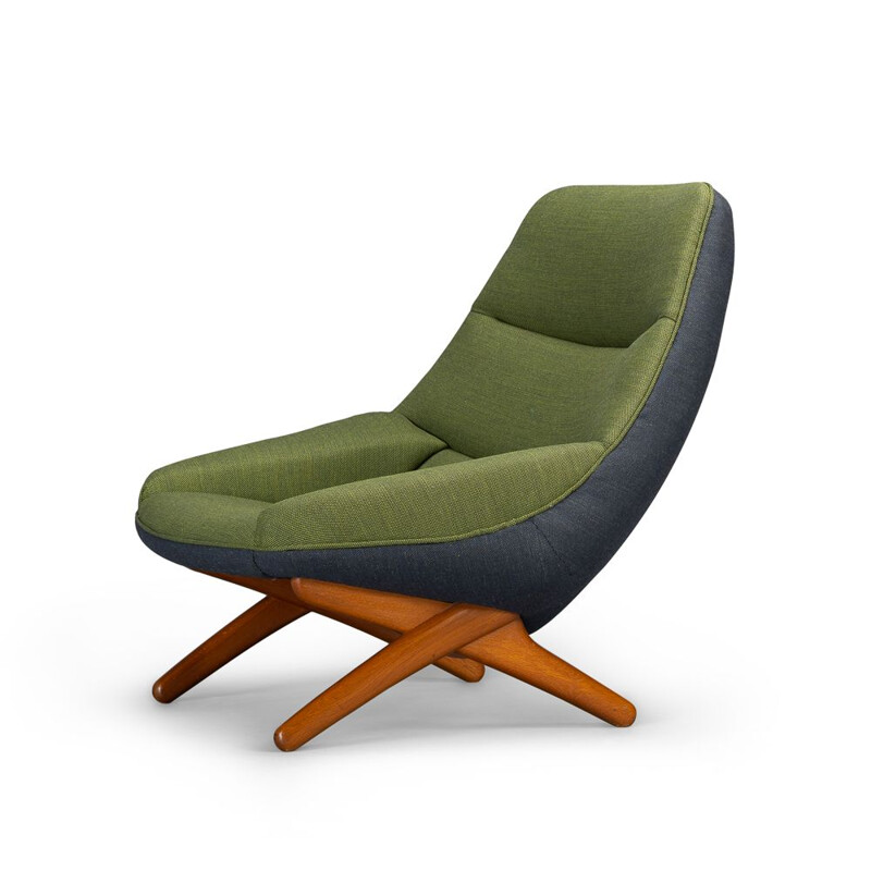 Lounge Chair vintage Model ML-91Reupholsteredby Illum Wikkelsø, Danish 1960s