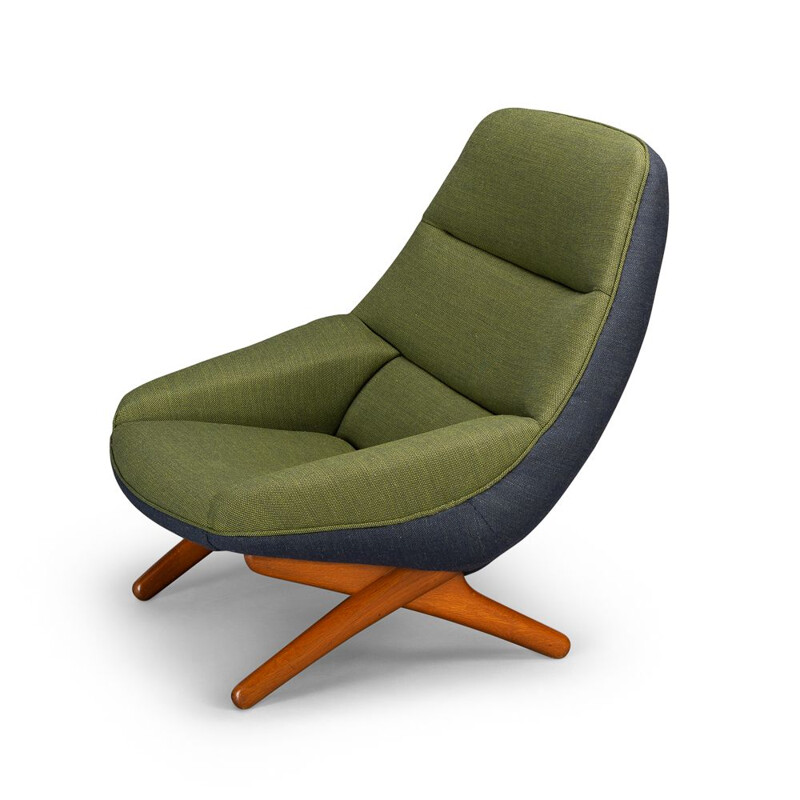 Vintage lounge stoel Model ML-91Gestoffeerd door Illum Wikkelsø, Denemarken 1960