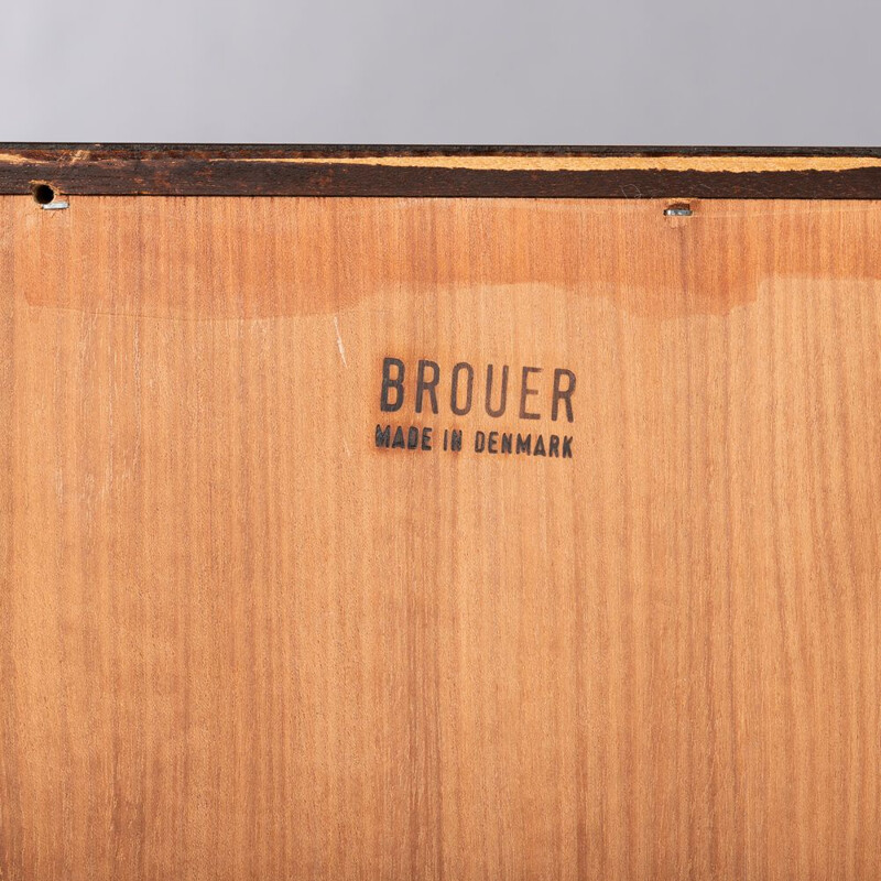 Low Sideboard vintage Danish Rosewood by Brouer for Brouer Møbelfabrik, 1960s