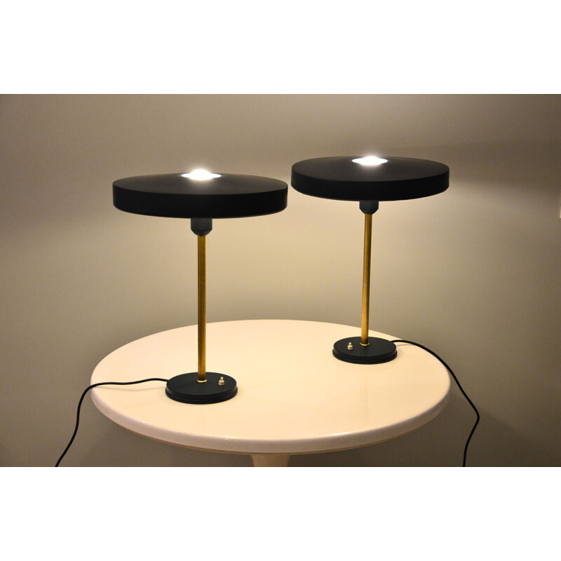 Pair of  Table Lamps Timor 69  By Louis Kalff For Philips, Mid Century 1950s