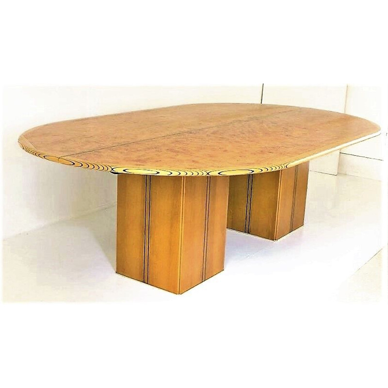 Oval dining table vintage Artona collection by Afra and Tobia Scarpa for Maxalto 1975