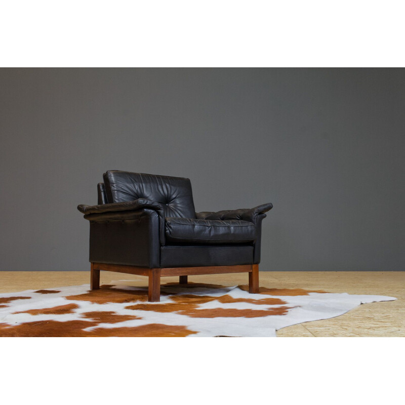 Leather armchair Vintage Henry W Klein  for Jørgensens Møbelfabrik