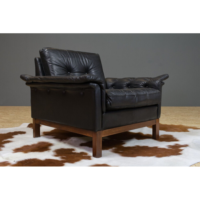 Leather armchair Vintage Henry W Klein  for Jørgensens Møbelfabrik