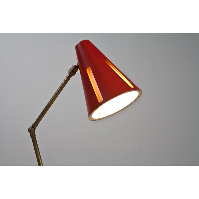 Desk light Vintage Hala Sunserie in red By Busquet 1955