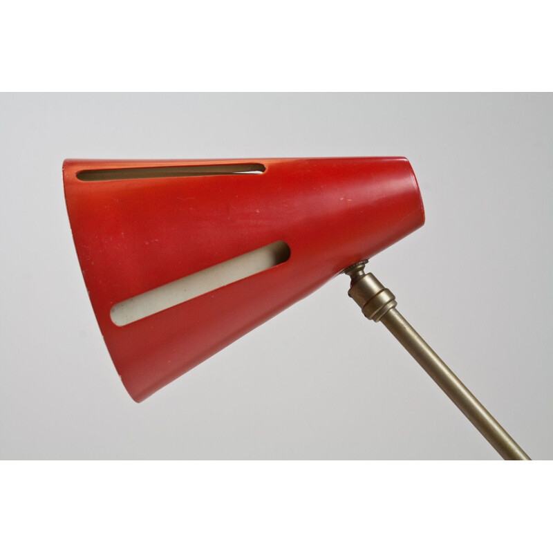 Desk light Vintage Hala Sunserie in red By Busquet 1955