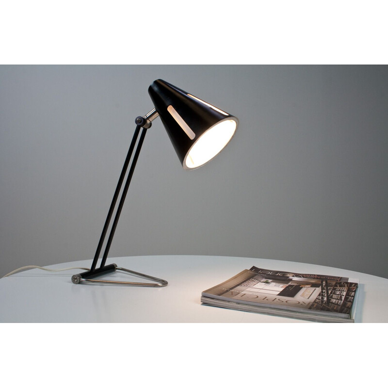 Desk light Vintage Hala Sun serie in Black by Busquet 1955